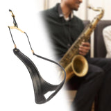 Maxbell Saxophone Shoulder Harness Comfortable Saxophone Strap for Baritone Sax Alto Black