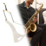 Maxbell Saxophone Shoulder Harness Comfortable Saxophone Strap for Baritone Sax Alto White