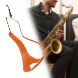 Maxbell Saxophone Shoulder Harness Comfortable Saxophone Strap for Baritone Sax Alto Orange