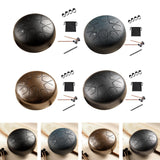 Maxbell Steel Drum Music Educational 6 inch 8 Tones for Activities Concert Preschool Black