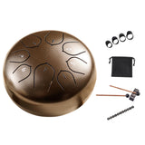 Maxbell Steel Drum Music Educational 6 inch 8 Tones for Activities Concert Preschool Bronze