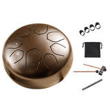 Maxbell Steel Drum Music Educational 6 inch 8 Tones for Activities Concert Preschool Bronze