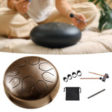 Maxbell Steel Drum Music Educational 6 inch 8 Tones for Activities Concert Preschool Bronze