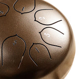 Maxbell Steel Drum Music Educational 6 inch 8 Tones for Activities Concert Preschool Bronze