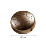 Maxbell Steel Drum Music Educational 6 inch 8 Tones for Activities Concert Preschool Bronze