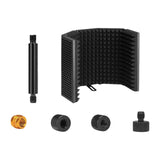Maxbell Microphone Shield Mic Sound Absorbing Foam for Broadcasting Studio Recording Metal Five  Panels