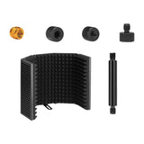 Maxbell Microphone Shield Mic Sound Absorbing Foam for Broadcasting Studio Recording Metal Five  Panels