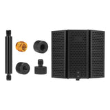 Maxbell Microphone Shield Mic Sound Absorbing Foam for Broadcasting Studio Recording Metal Three Panels