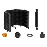Maxbell Microphone Shield Mic Sound Absorbing Foam for Broadcasting Studio Recording ABS Five Panels
