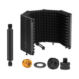 Maxbell Microphone Shield Mic Sound Absorbing Foam for Broadcasting Studio Recording ABS Five Panels