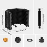 Maxbell Microphone Shield Mic Sound Absorbing Foam for Broadcasting Studio Recording ABS Five Panels
