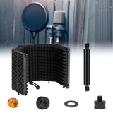 Maxbell Microphone Shield Mic Sound Absorbing Foam for Broadcasting Studio Recording ABS Five Panels