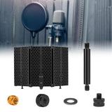 Maxbell Microphone Shield Mic Sound Absorbing Foam for Broadcasting Studio Recording ABS  Three Panels