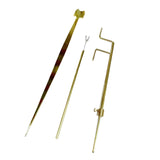 Maxbell 3 Pieces Cello Luthier Tools Cello Sound Post Tool for DIY Pianists Cellists straight