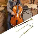 Maxbell 3 Pieces Cello Luthier Tools Cello Sound Post Tool for DIY Pianists Cellists straight