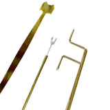 Maxbell 3 Pieces Cello Luthier Tools Cello Sound Post Tool for DIY Pianists Cellists straight