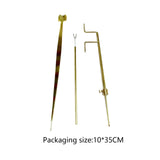 Maxbell 3 Pieces Cello Luthier Tools Cello Sound Post Tool for DIY Pianists Cellists straight