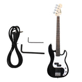 Maxbell Portable Electric Bass Guitar 4 String Bass Guitar for Beginners Kids Adults Black