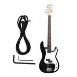 Maxbell Portable Electric Bass Guitar 4 String Bass Guitar for Beginners Kids Adults Black