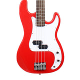 Maxbell Portable Electric Bass Guitar 4 String Bass Guitar for Beginners Kids Adults Red