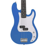 Maxbell Portable Electric Bass Guitar 4 String Bass Guitar for Beginners Kids Adults Blue