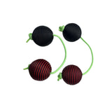 Maxbell Rhythmic Balls Hand Shaker Balls Hand Shaker Sand Balls for Concert KTV Home Black Red