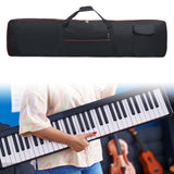 Maxbell 88 Key Keyboard Gig Carrying Bag Ergonomic Protective Versatile Oxford Cloth 136x17x33cm