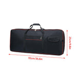 Maxbell 61 Key Keyboard Gig Carrying Bag Protective Sturdy Comfortable with 2 Pocket 93x25x7cm
