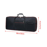 Maxbell 61 Key Keyboard Gig Carrying Bag Protective Sturdy Comfortable with 2 Pocket 98x41x14cm