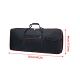 Maxbell 61 Key Keyboard Gig Carrying Bag Protective Sturdy Comfortable with 2 Pocket 102x44x15cm