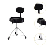 Maxbell Drum Stool with Back Rest Adjustable Height Drum Chair Saddle Stool for Kids