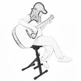 Maxbell Guitar Seat Foldable x Stool Padded Drum Chair for Guitarist Guitar Keyboard