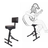 Maxbell Guitar Seat Foldable x Stool Padded Drum Chair for Guitarist Guitar Keyboard