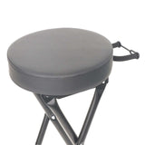 Maxbell Guitar Bench Portable Round Stool Foldable Guitar Seat for Stage Pipa Guitar