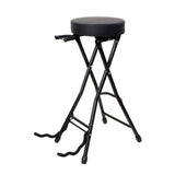 Maxbell Guitar Bench Portable Round Stool Foldable Guitar Seat for Stage Pipa Guitar