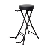 Maxbell Guitar Bench Portable Round Stool Foldable Guitar Seat for Stage Pipa Guitar