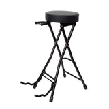 Maxbell Guitar Bench Portable Round Stool Foldable Guitar Seat for Stage Pipa Guitar