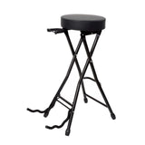 Maxbell Guitar Bench Portable Round Stool Foldable Guitar Seat for Stage Pipa Guitar