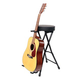 Maxbell Guitar Bench Portable Round Stool Foldable Guitar Seat for Stage Pipa Guitar