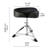 Maxbell Drum Throne Heavy Duty Drum Seat Stool for Sound Engineers Performers Adults Black