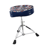 Maxbell Drum Throne Heavy Duty Drum Seat Stool for Sound Engineers Performers Adults Pattern