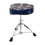 Maxbell Drum Throne Heavy Duty Drum Seat Stool for Sound Engineers Performers Adults Pattern