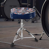 Maxbell Drum Throne Heavy Duty Drum Seat Stool for Sound Engineers Performers Adults Pattern