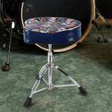 Maxbell Drum Throne Heavy Duty Drum Seat Stool for Sound Engineers Performers Adults Pattern