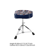 Maxbell Drum Throne Heavy Duty Drum Seat Stool for Sound Engineers Performers Adults Pattern