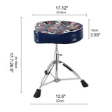 Maxbell Drum Throne Heavy Duty Drum Seat Stool for Sound Engineers Performers Adults Pattern