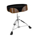 Maxbell Drum Throne Heavy Duty Drum Seat Stool for Sound Engineers Performers Adults Brown