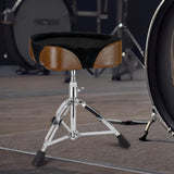Maxbell Drum Throne Heavy Duty Drum Seat Stool for Sound Engineers Performers Adults Brown