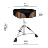 Maxbell Drum Throne Heavy Duty Drum Seat Stool for Sound Engineers Performers Adults Brown