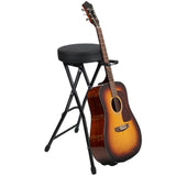 Maxbell Guitar Seat Stool Foldable Guitar Stool for Bass Players Electric Guitarists Black